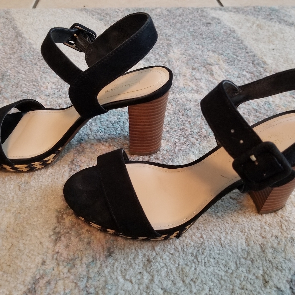 Liz Claiborne Sandals Black 3 3/4" heel